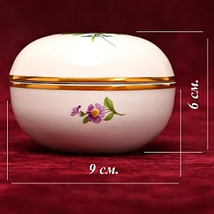 Коллекционная Фарфоровая Шкатулка - Бонбоньерка «КАЛЕНДУЛА», MEISSEN Германия.