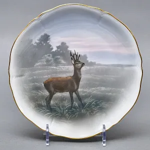 Столовый Фарфоровый сервиз «Охота» на 12 персон, Kaestner Saxonia Германия, первая половина ХХ века.