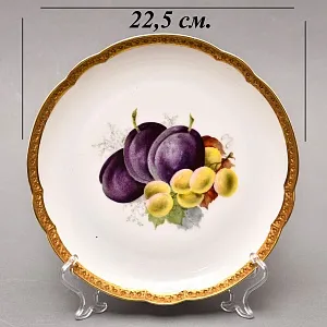 Антикварный Набор из 6-ти Фарфоровых тарелок «ФРУКТЫ-ЯГОДЫ», Rosenthal Германия, 1922- 1933 гг.