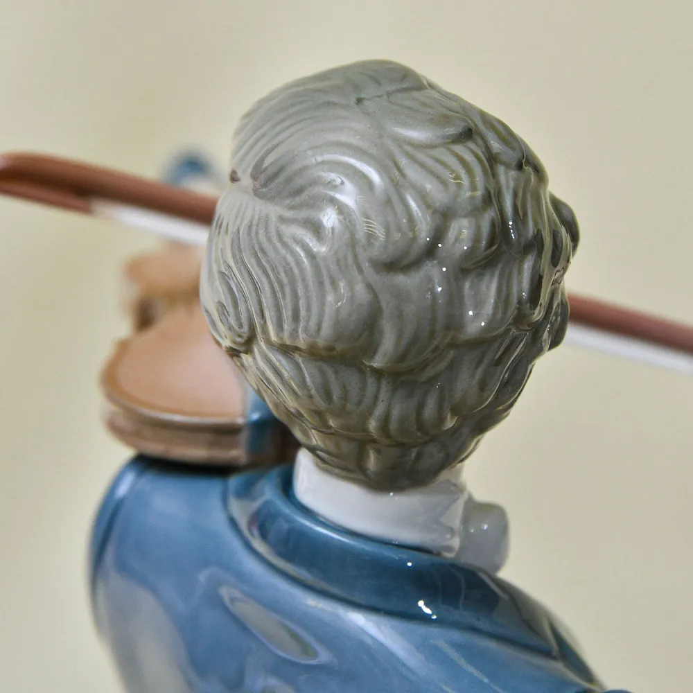 РЕДКОСТЬ! Большая Коллекционная Фарфоровая статуэтка «Музыкант - Скрипач» Lladro, Испания - 1985 год.