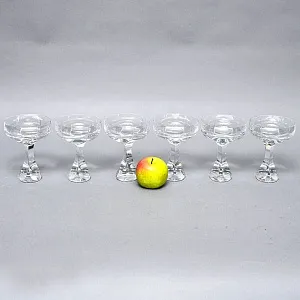 Редкость! Хрустальные Креманки - Фужеры для Шампанского серия «Neptune», BACCARAT, Франция, 80 -гг. 