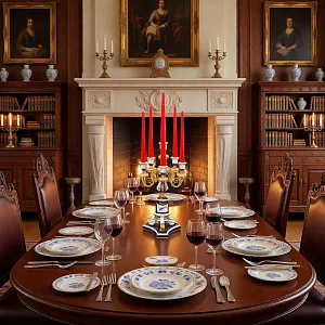 Редкость! Большой Фарфоровый Канделябр - Подсвечник на 6-ть свечей, Giulia Mangani Италия, середина ХХ века. 