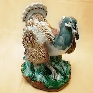 Большая Коллекционная статуэтка «Птица - ДРОФА», Фаянс ЗиК Конаково, СССР 50-е годы.