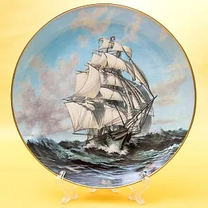 Коллекционная Тарелка «Парусные Корабли - THERMOPYLAE» Фарфор США, The FRANKLIN MINT -1981 год.
