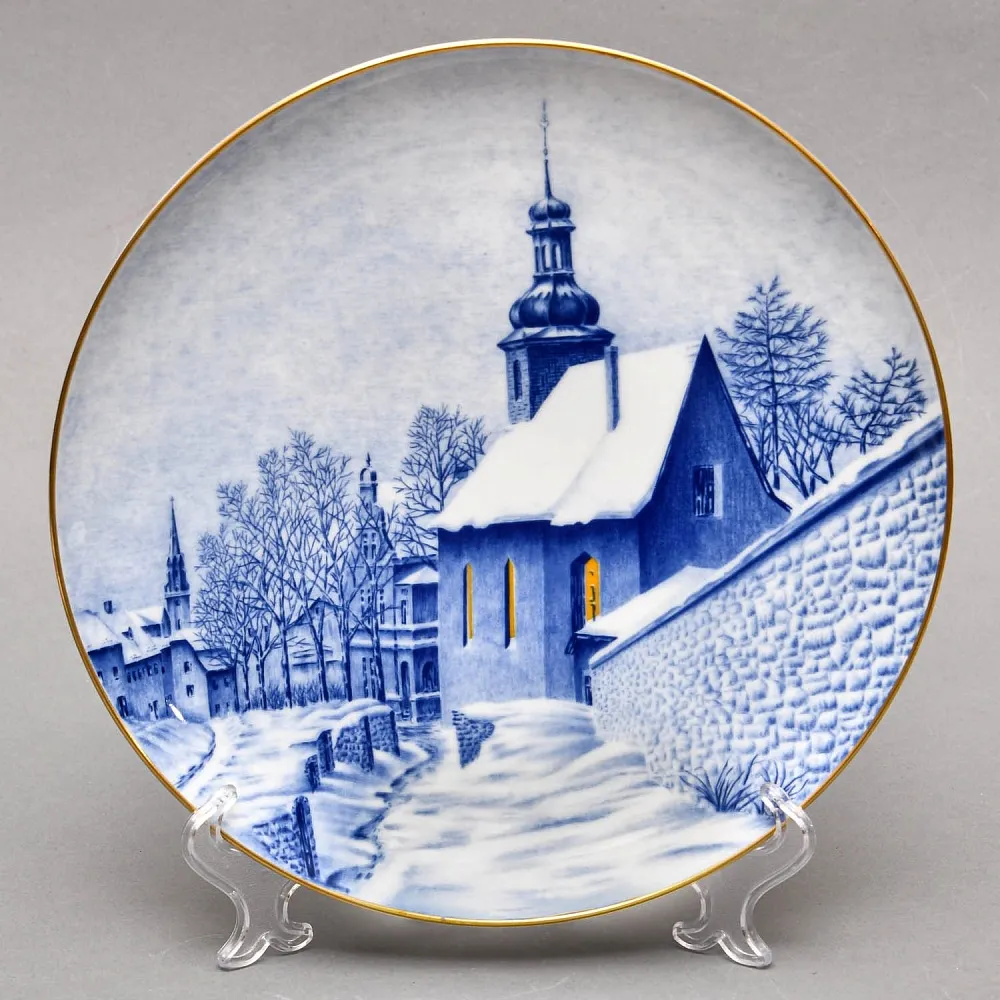 Коллекционная Фарфоровая Тарелка - Блюдо «Накануне Рождества», Hutschenreuther Германия - 1977 год.
