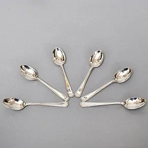 Винтажный набор из 6-ти кофейных ложек, Silverplate, J Dixon & Sons SHEFFIELD Англия, 50-е гг. 