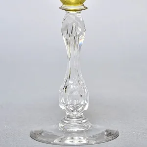 Антикварный Набор бокалов для Вина 6 шт. «MICADO CARAMEL», Saint Louis. Франция, начало ХХ века.