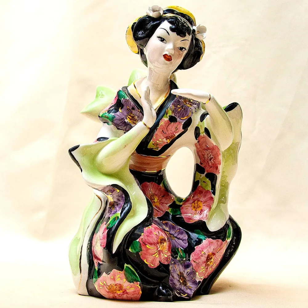 Парные Статуэтки «ДУЭТ - КИТАЙСКИЕ МУЗЫКАНТЫ», Фаянс CIA MANNA, Италия 70 гг.