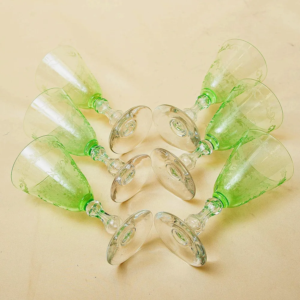 Антикварный Набор - Хрустальные Бокалы для вина «MICADO», Saint Louis. Франция, начало ХХ века.