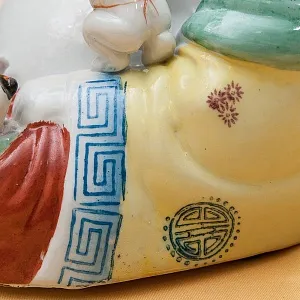 «Хотэй с детьми» Коллекционная Фарфоровая Статуэтка Китай 50 -е годы ХХ века.