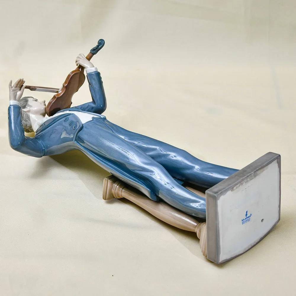 РЕДКОСТЬ! Большая Коллекционная Фарфоровая статуэтка «Музыкант - Скрипач» Lladro, Испания - 1985 год.