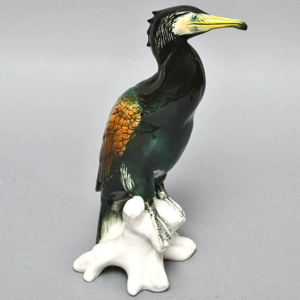 Редкость!  Птица - Большая Фарфоровая статуэтка «Баклан» Карл Энс / Karl Ens, Германия -50 гг.
