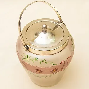 «Пастораль» - Бисквитница - Сахарница - Баночка с крышкой, Стекло Англия 50-е годы ХХ века.