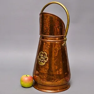 Высокий Медный Зольник или Подставка для зонтов и тростей, Бельгия середине ХХ века.