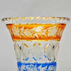 Редкость! Антикварная Хрустальная Ваза, JOSEPHINENHUTTE, Германия 1915 -1925 гг.