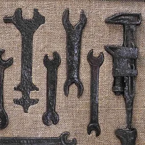 Коллекционное Панно - Картина «Старинные Антикварные Слесарные Инструменты», Россия XIX век. 