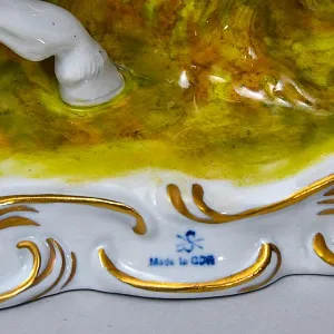 Коллекционная Фарфоровая статуэтка «Охотник на лошади», Scheibe-Alsbach Германия, середина ХХ века.