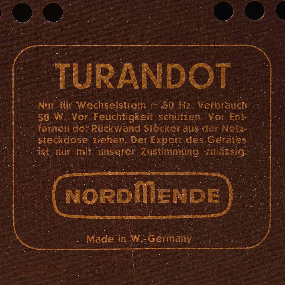 Легендарный Ламповый Радиоприёмник «TURANDOT»  NORDMENDE Германия -1960 год.