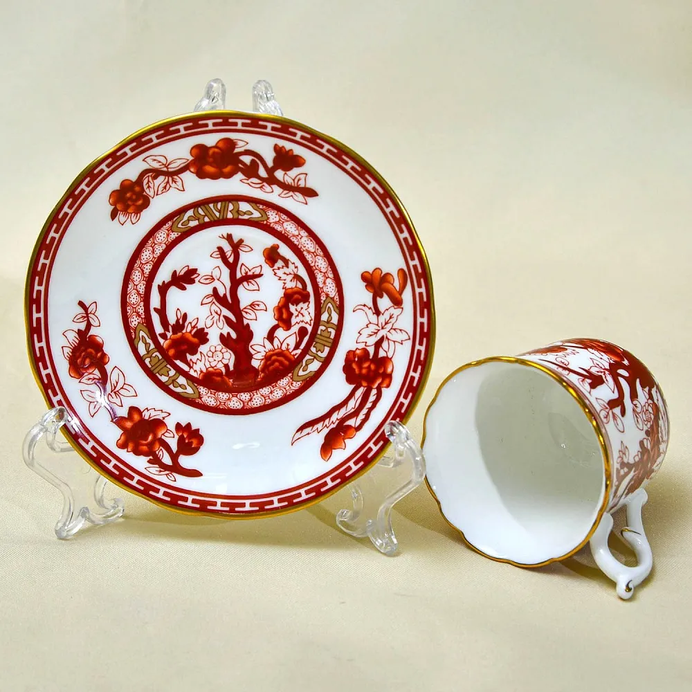 Коллекционная Кофейная Пара «Китайский сад», фарфор Crown Staffordshire, Англия.