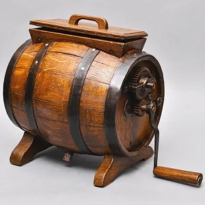 Старинная Антикварная Деревянная Маслобойка, Франция начало ХХ века.