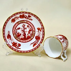 Коллекционная Кофейная Пара «Китайский сад», фарфор Crown Staffordshire, Англия.