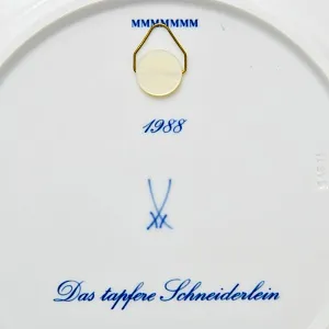 Коллекционная Фарфоровая Тарелка - Блюдо «Сказка. Храбрый Портняжка», MEISSEN Германия - 1988 год.