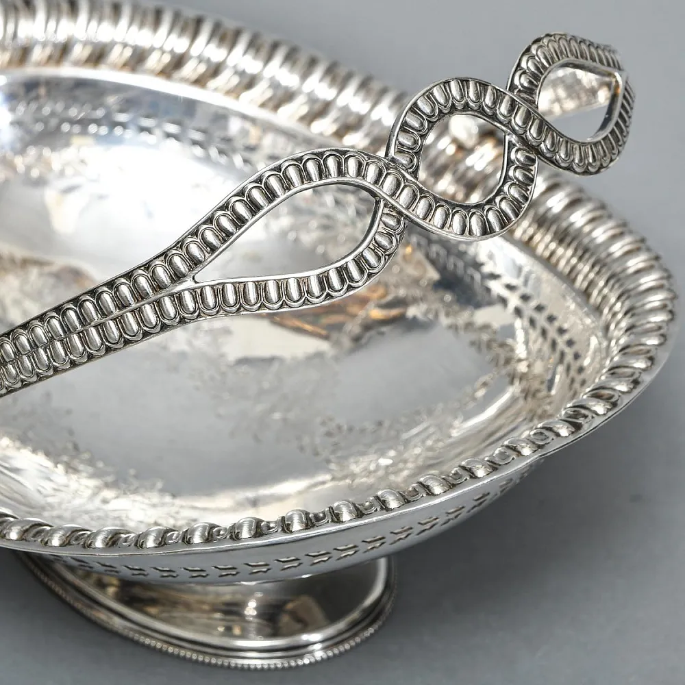 Винтажная Сухарница - Фруктовница, Металл Silverplate, Sheffield Англия, 60-е гг.