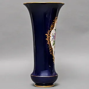 Редкая! Большая Коллекционная Фарфоровая ваза «Живописный букет», MEISSEN Германия, 1982 год. 