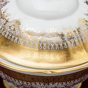 Фарфоровая Конфетница - Шкатулка «Дама с Кавалером», DW PORZELLAN-MANUFAKTUR, Германия, 70 -е гг.