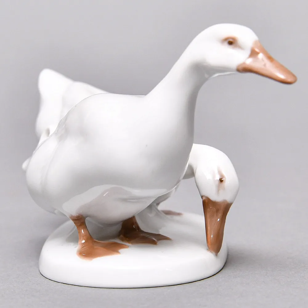Антикварная Фарфоровая статуэтка «Два гуся», ROSENTHAL Германия - 1923 год. 