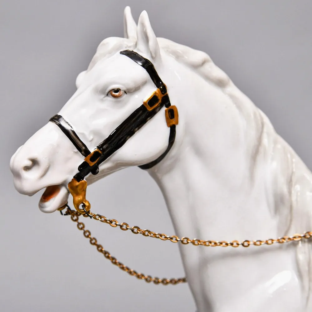 Редкая Коллекционная статуэтка «Наполеон Бонапарт на коне», Фарфор Scheibe - Alsbach Германия.