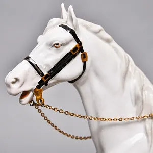 Редкая Коллекционная статуэтка «Наполеон Бонапарт на коне», Фарфор Scheibe - Alsbach Германия.