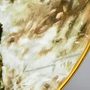 Коллекционная Фарфоровая Тарелка - Блюдо «Дикая Природа. Семья кабанов зимой»  KAISER Германия.