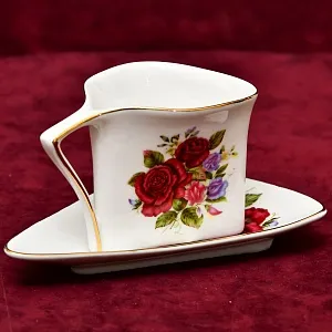 Коллекционная Фарфоровая Чайно - Кофейная пара «РОЗЫ», Limoges Франция.