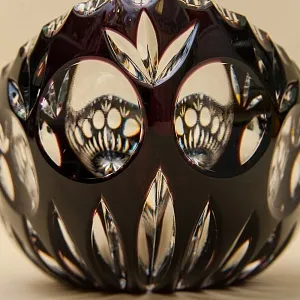 Ваза-Конфетница «ЛАДЬЯ» Цветной Хрусталь Trischler Winterhalder Германия 70-е гг.