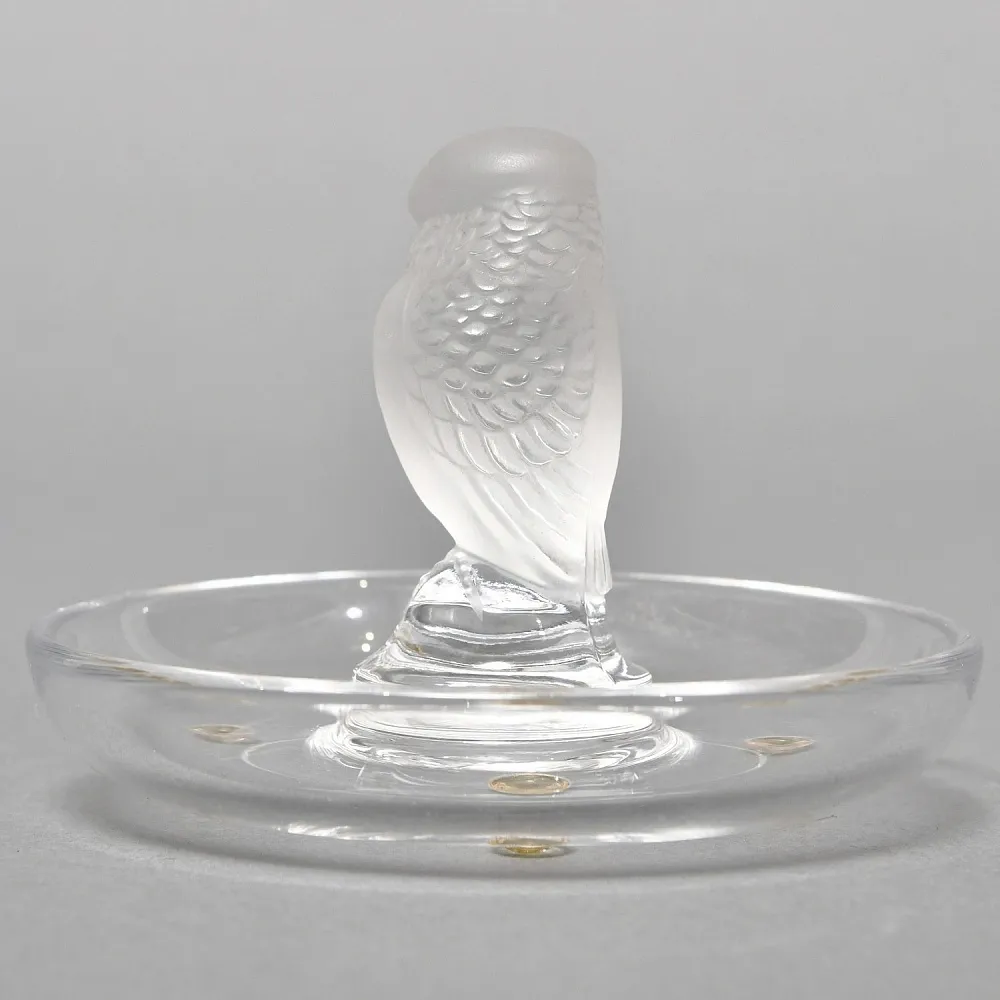 Хрустальная Подставка «Птичка» для колец и украшений в стиле Арт Нуво, Laligue Франция.