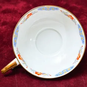 Антикварная Коллекционная Фарфоровая Чайная Тройка «Цветочный орнамент» , Schirnding Porzellan A.G. Германия 1909 - 1925 годы.