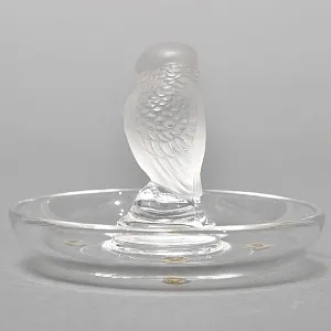 Хрустальная Подставка «Птичка» для колец и украшений в стиле Арт Нуво, Lalique Франция.