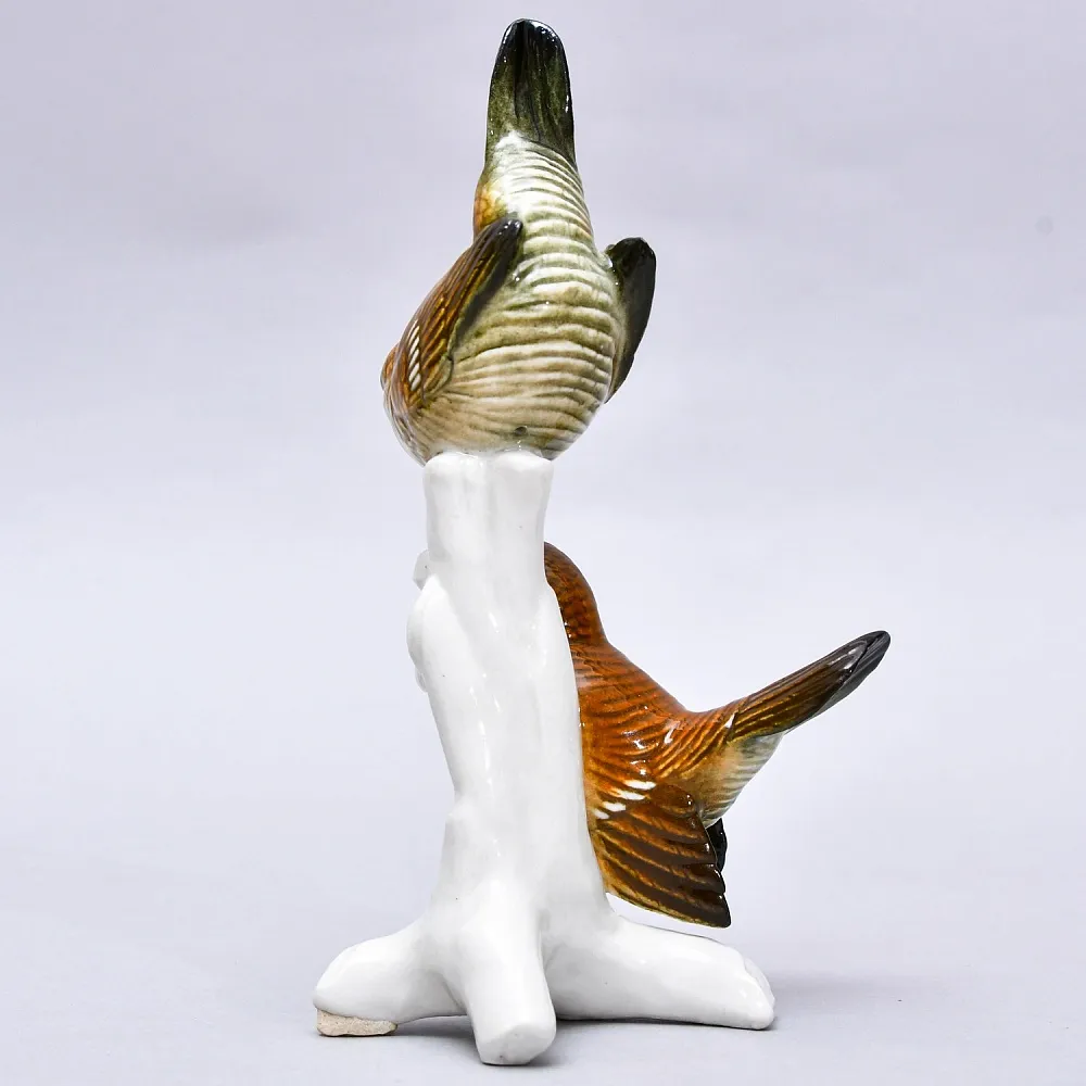 Фарфоровая Статуэтка «Пара Птиц - Крапивники», Карл Энс / Karl Ens Германия, середина ХХ века.