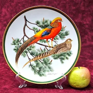 Коллекционная Тарелка - Блюдо «Золотой Фазан» Фарфор, Franklin Porcelain США -1980 год.