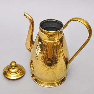 Винтажный Латунный Кофейник - Чайник - Кувшин, Франция середина ХХ века.