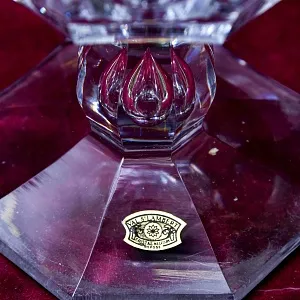 Хрустальная Ваза - Конфетница с крышкой на ножке, VAL SAINT LAMBERT Бельгия.