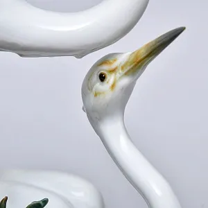 Редкость! Авторская Фарфоровая статуэтка «Две цапли на болоте», Lladro Испания, 1990 - 2004 годы.