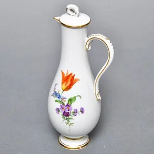 Коллекционный Фарфоровый Соусник - Кувшинчик «Мейсенские цветы», MEISSEN Германия.