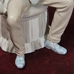 Редкость! Коллекционная Фарфоровая статуэтка «Дедушка с внуком», Lladro Испания 1965 - 1970 годы.