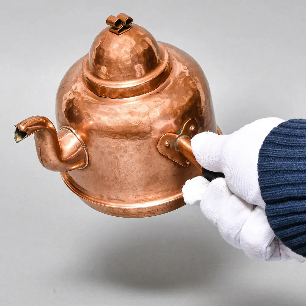 Старинный Медный Печной Кофейник - Чайник - Кофеварка, Франция начало ХХ века.