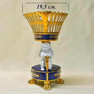 Коллекционная Фарфоровая Ваза - Фруктовница «Два Ангела - Путти», Sevres Style Франция.