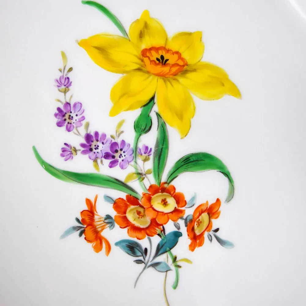 Мейсоновский «Цветочный Букет» - Сервировочная Тарелка - Блюдо, Фарфор MEISSEN Германия.