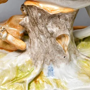 Антикварная Фарфоровая статуэтка «Диана - Охотница на льва», VOLKSTEDT Германия.