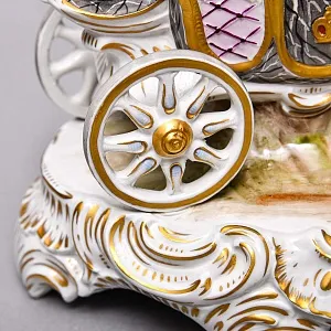 Редкость! Большая Фарфоровая статуэтка «КАРЕТА», SITZENDORF Германия, середина ХХ века.